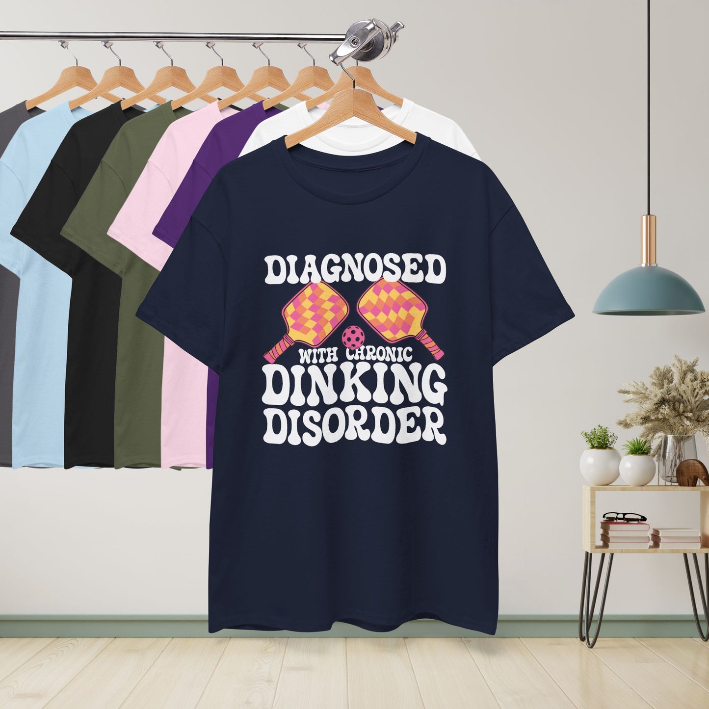 Diagnosed with a Chronic Dinking Disorder Funny Doctor Pickleball T Shirt White Graphic Design