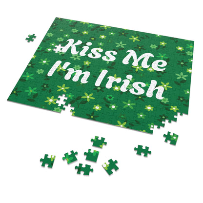 St. Patrick's Day Jigsaw Puzzle with Tin - 'Kiss Me I'm Irish' Design