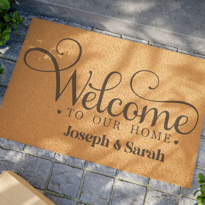 Welcome To Our Home Personalized Door Mat