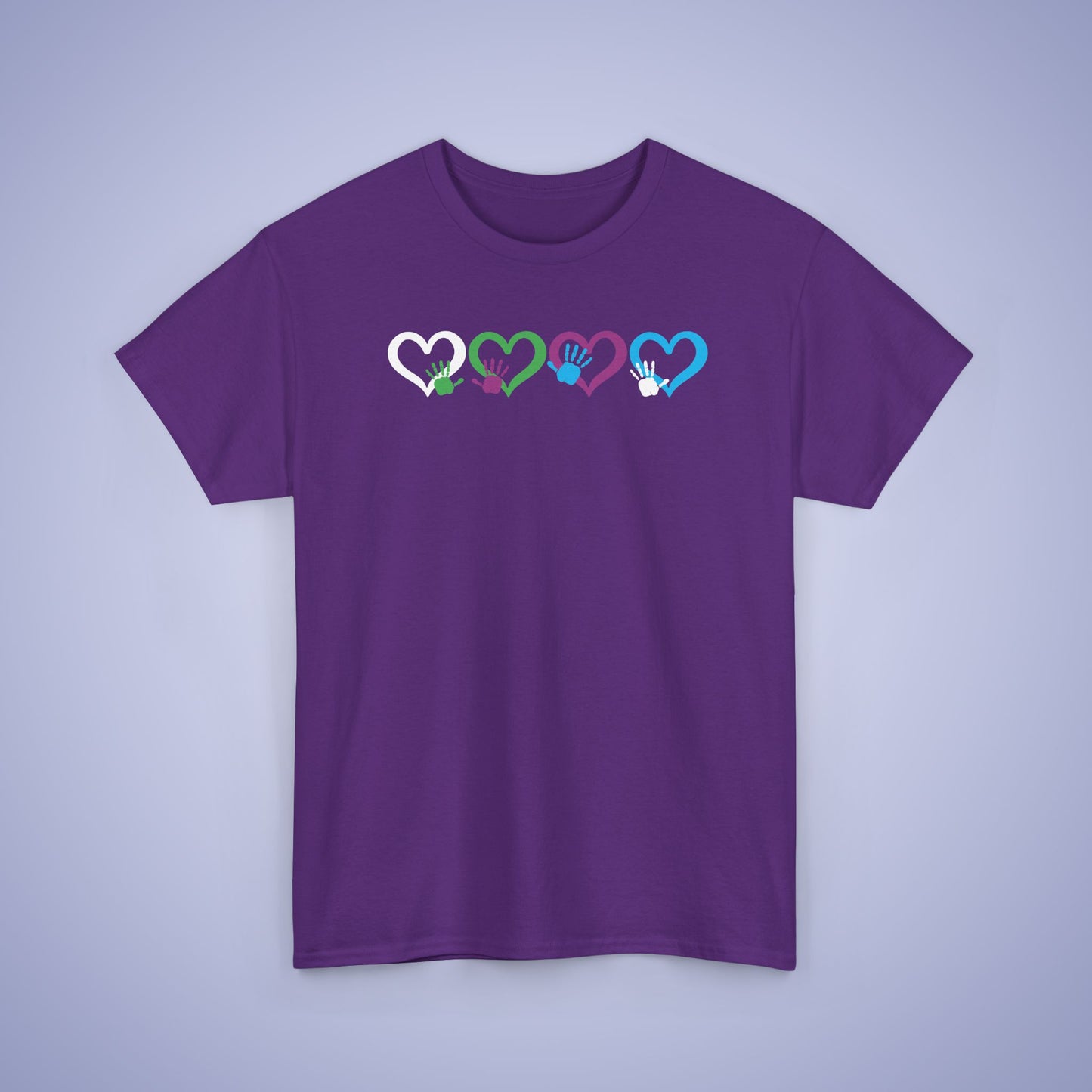 Hearts and Hands Orange Graphic Unity Day Teachers T Shirt Unisex