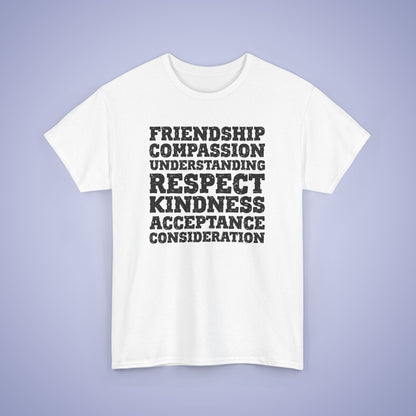 Kindness Word Block Grunge Black Unity Day Teachers T Shirt Unisex