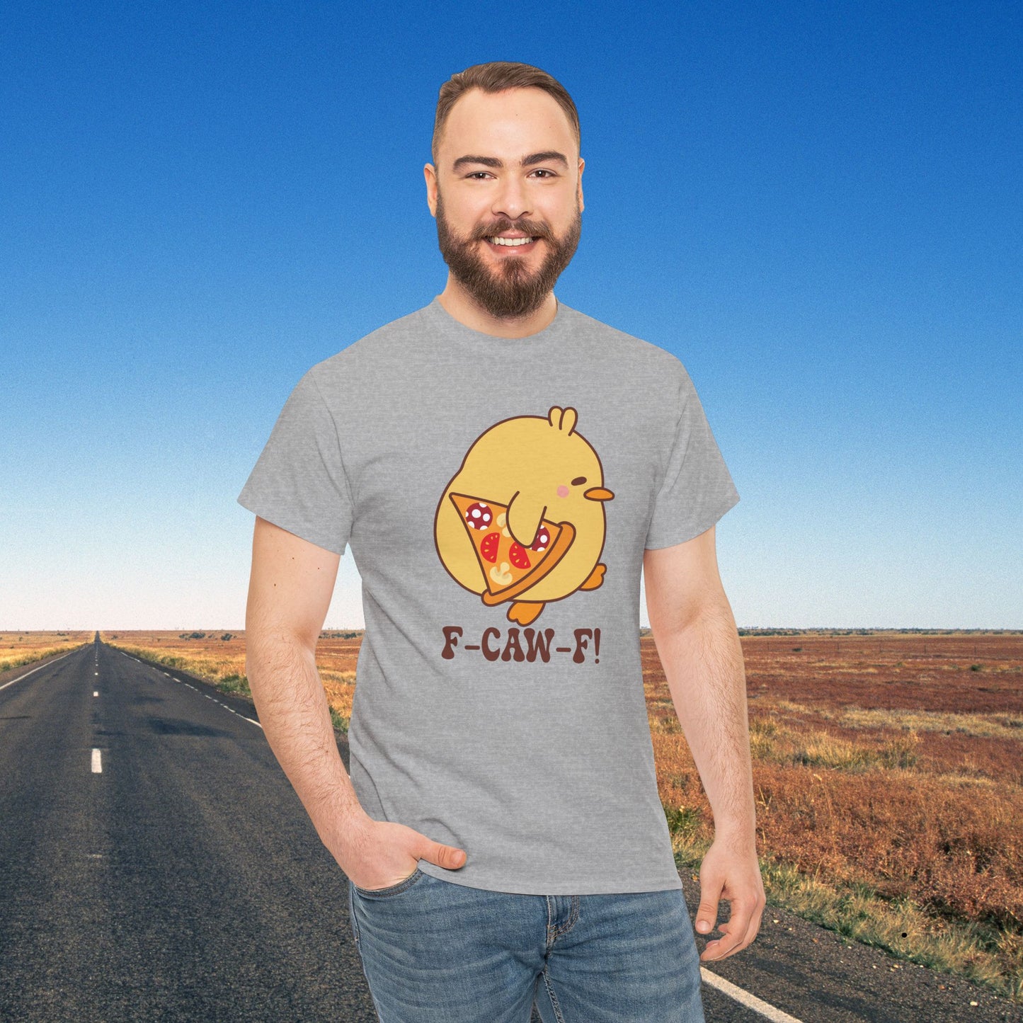 Pizza Lover F CAW F Cute Funny Chick Unisex Chicken T Shirt