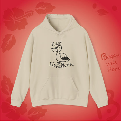 Best Fisherman Cute Pelican Bogan's Design Hoodie Sweatshirt