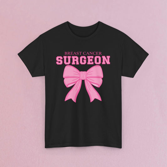 Coquette Bow Breast Cancer Surgeon Awareness & Support Doctor Nurse Unisex T Shirt
