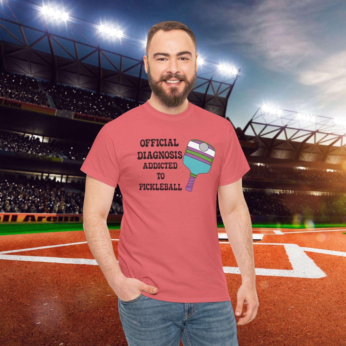 Official Diagnosis Addicted to Pickleball Tee Graphic Design Doctor Gift T Shirt