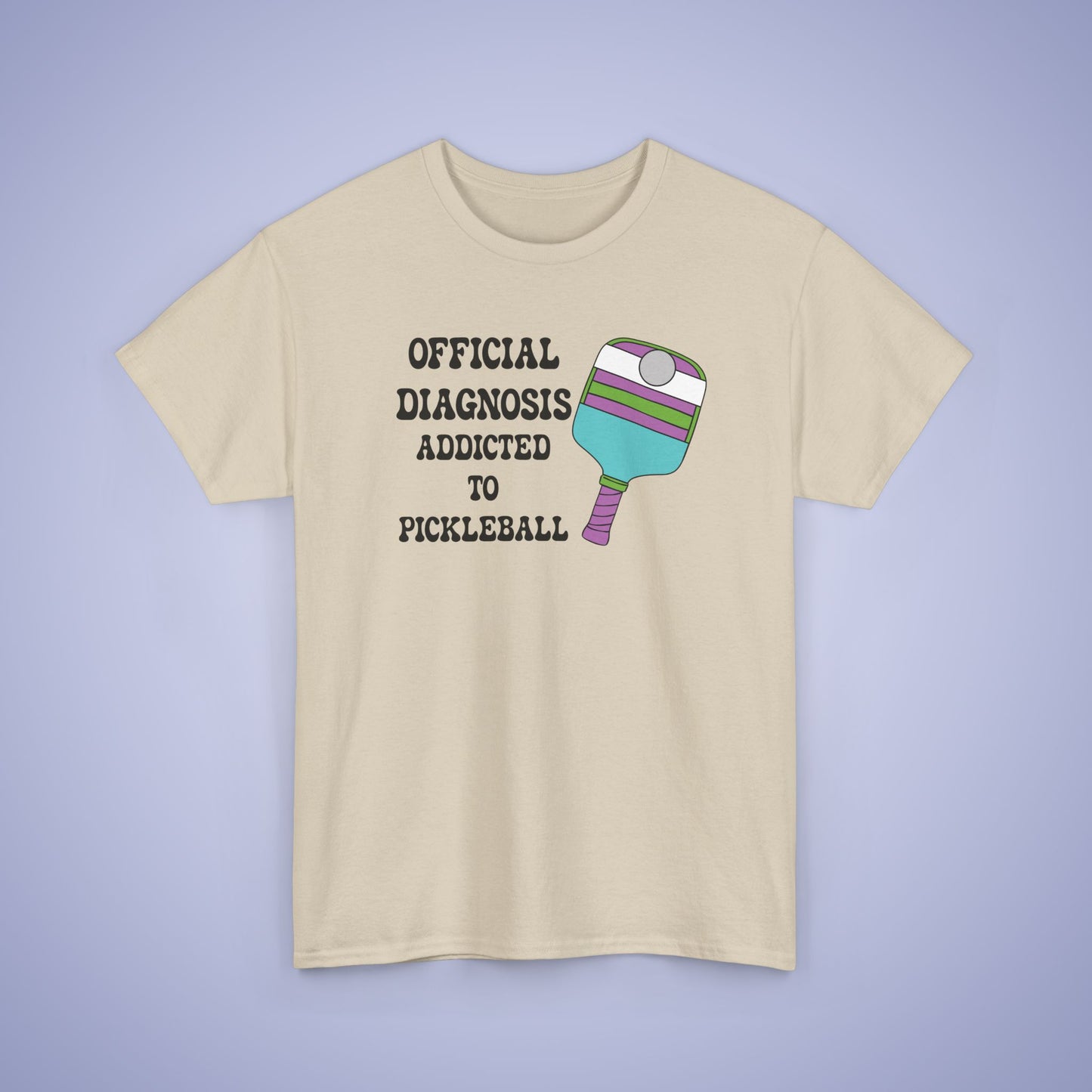 Official Diagnosis Addicted to Pickleball Tee Graphic Design Doctor Gift T Shirt