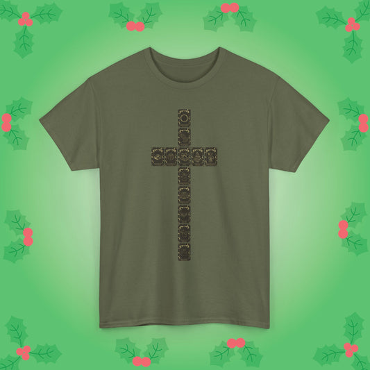 Christmas Crucifix Tarot Cards Religios Faith Unisex T Shirt
