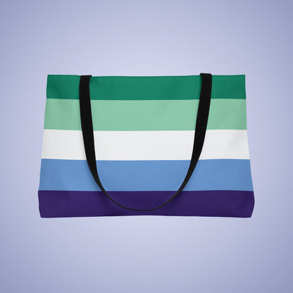 Gay Man Pride Month Weekender Large Beach Bag Tote