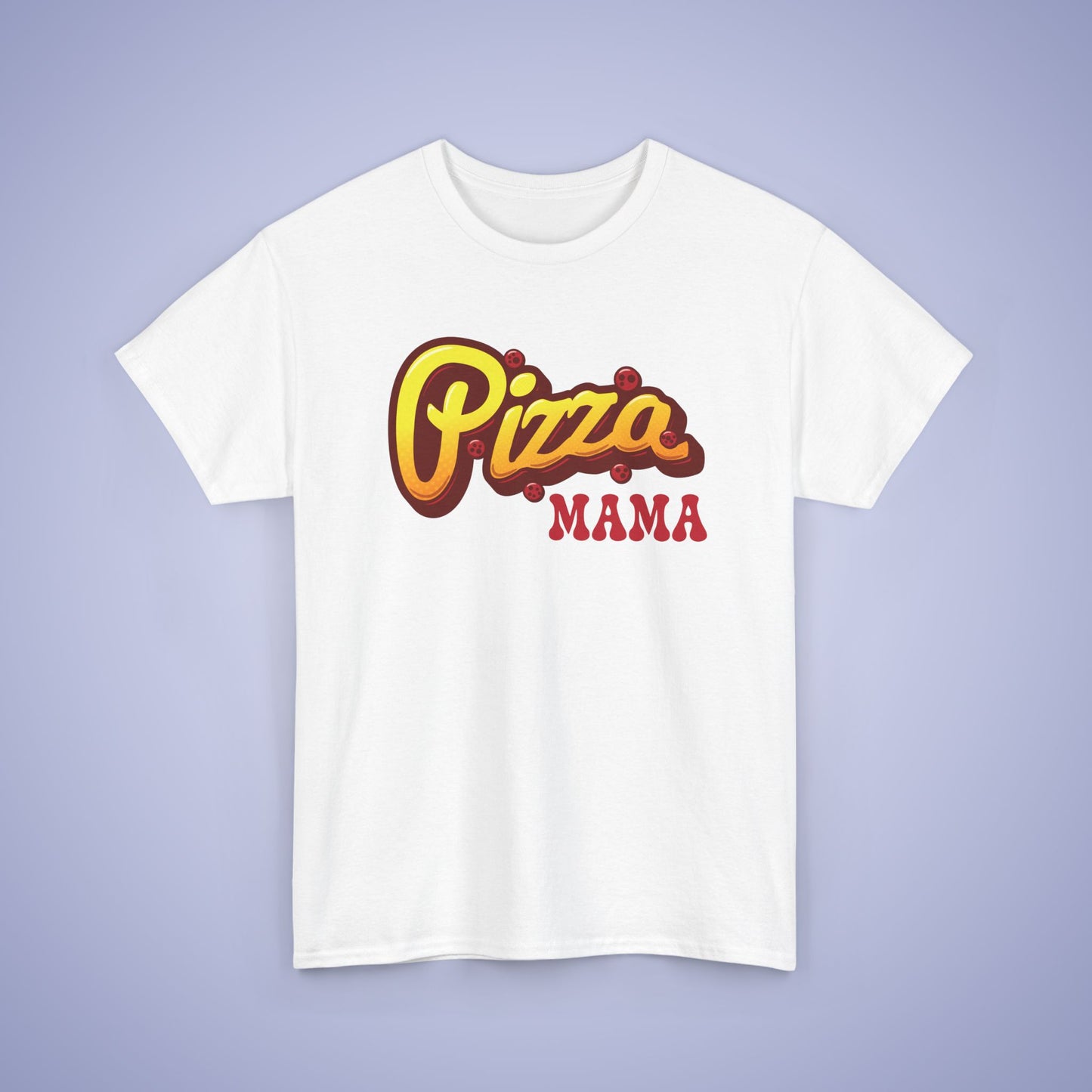 Pizza Mama Graphic Art Pepperoni Pizza Lover Funny Mom or Mothers T Shirt
