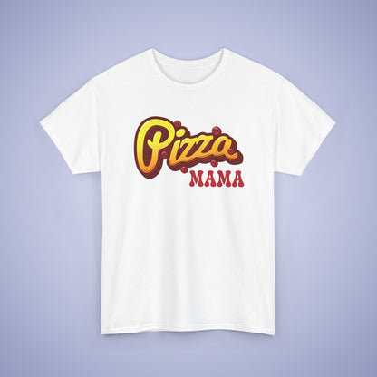 Pizza Mama Graphic Art Pepperoni Pizza Lover Funny Mom or Mothers T Shirt