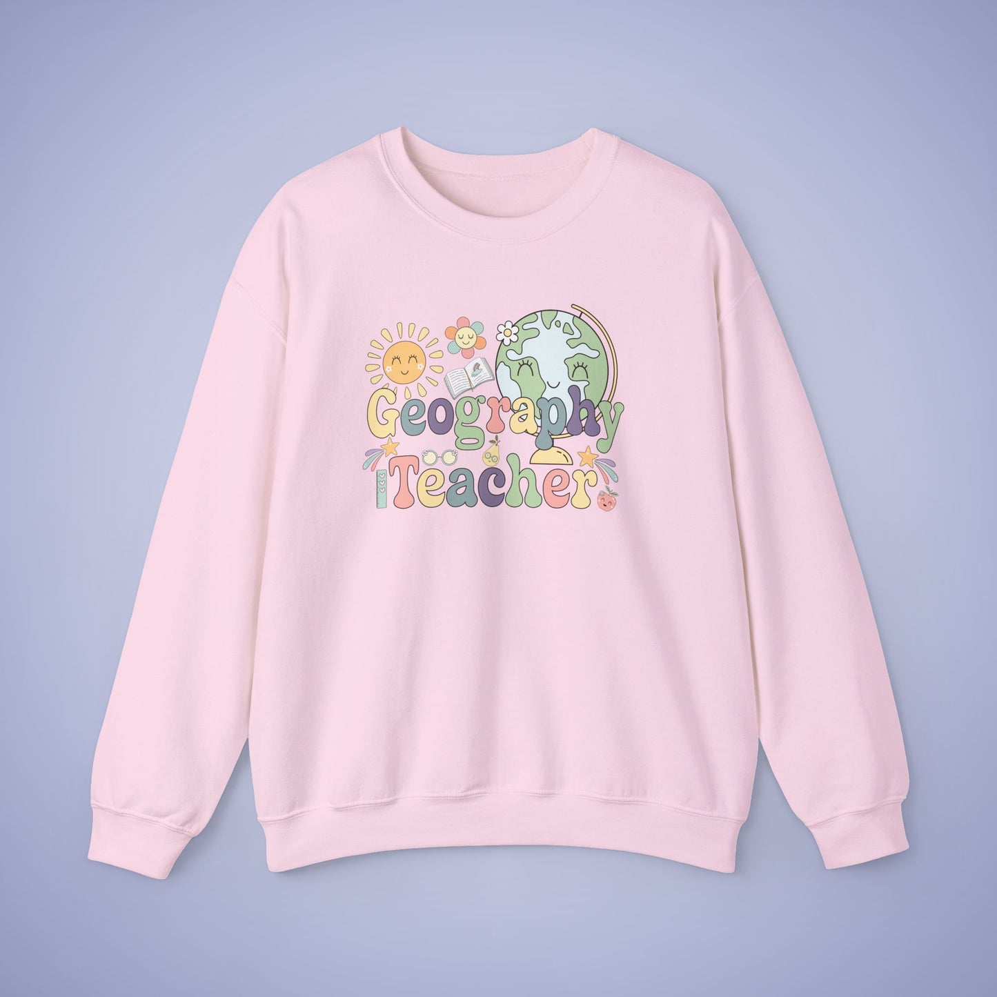 Geography Teacher Crewneck Sweatshirt Retro Unisex Back to School