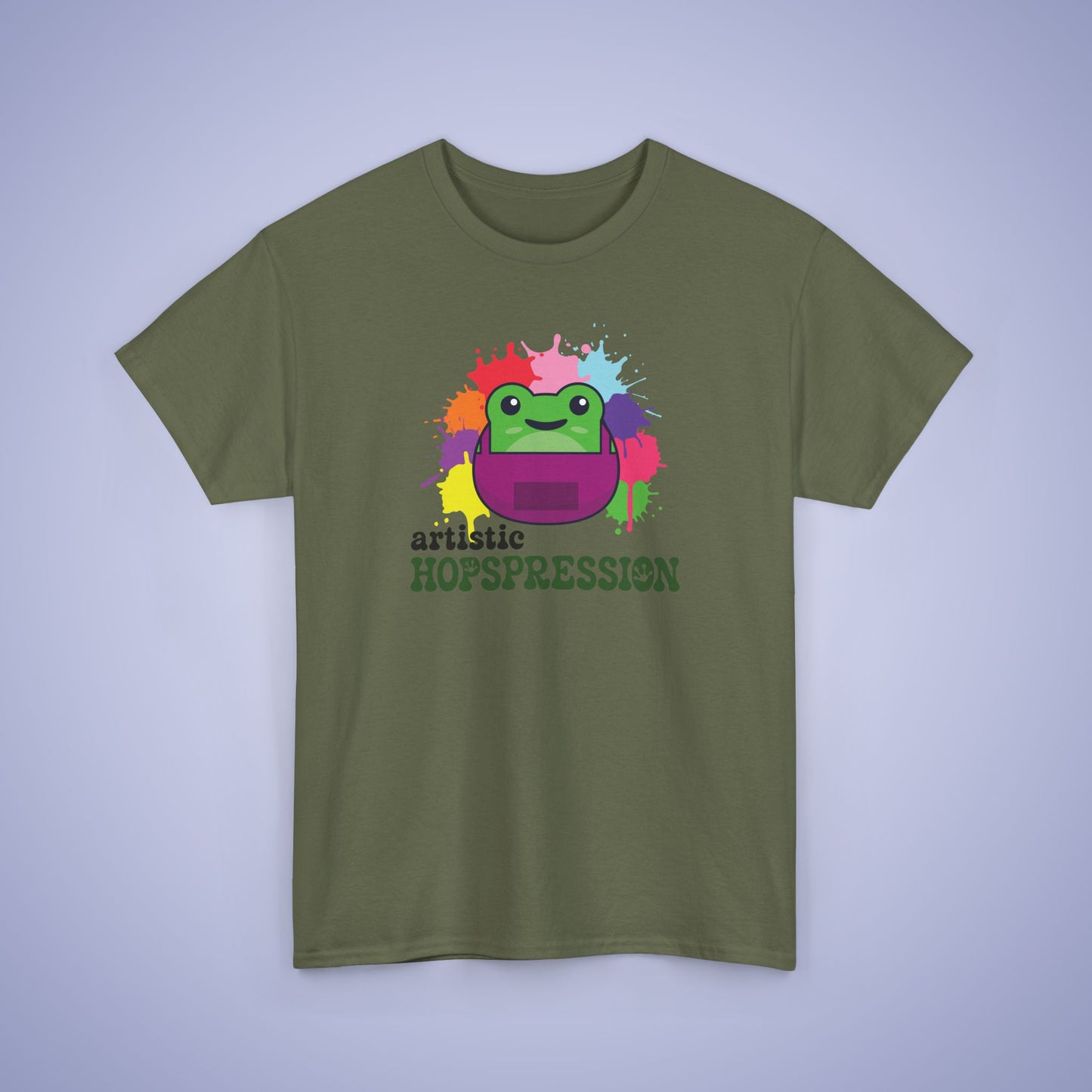 Artistic Hopspression Graphic Tee Frog Lover Artist Unisex T Shirt