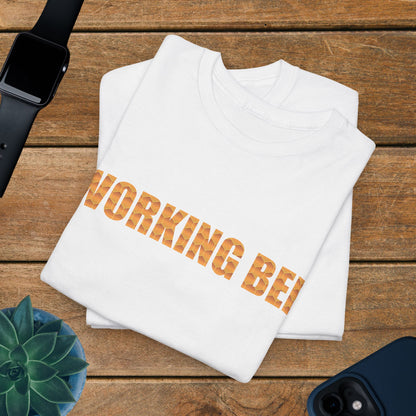 Working Bee Sweet As Honey Honeycomb Word Art Design Unisex T Shirt