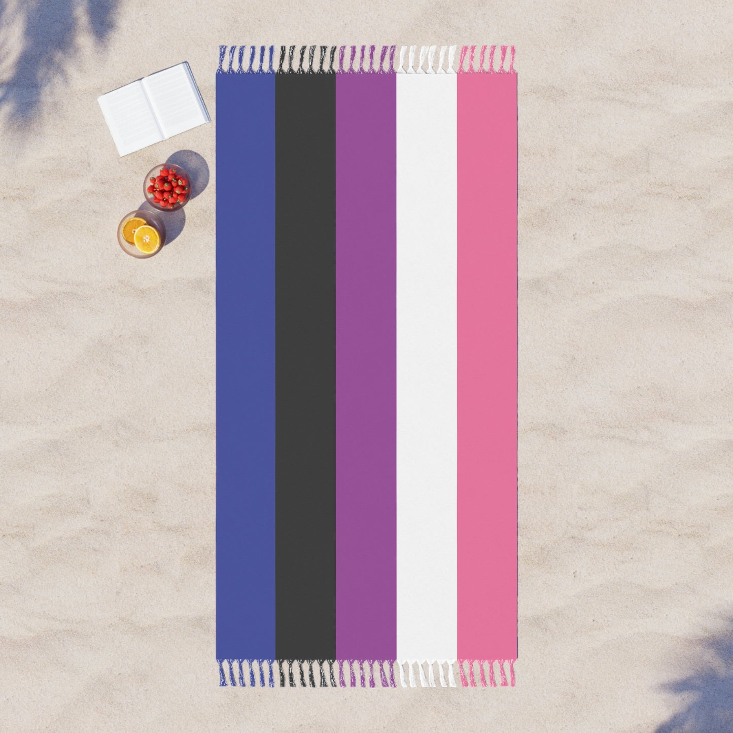 Gender Fluid Flag Boho Beach Towel  LGBTQ Pride Month LGBT Holiday Gift