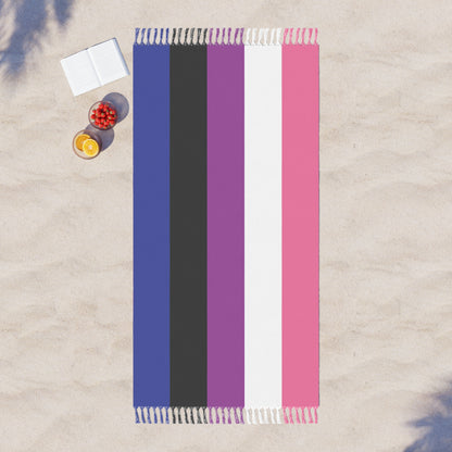 Gender Fluid Flag Boho Beach Towel  LGBTQ Pride Month LGBT Holiday Gift