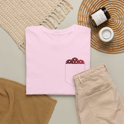 Pickleball Pocket Design T Shirt Red Graphic Design