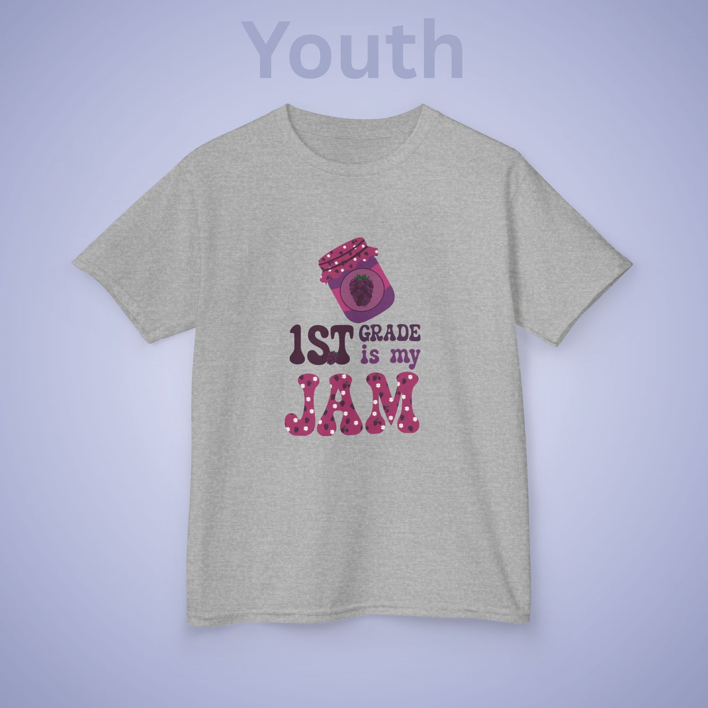 First Grade is my Jam Blackberry Kids Cotton T Shirt Back To School Youth