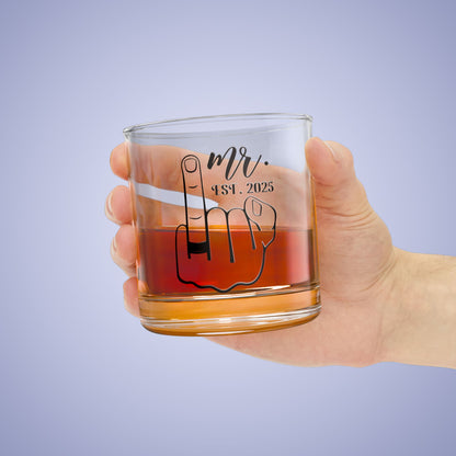 MR Est 2025 Personalized Engagement Rocks Glass Black