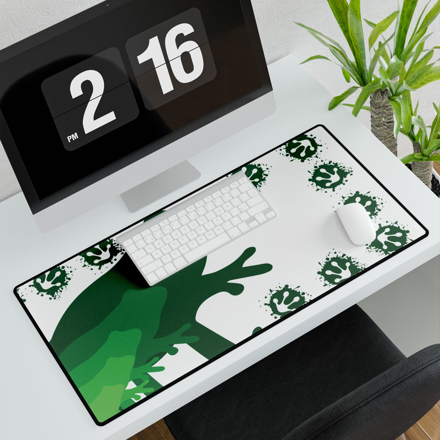 Frog Prints Desk Mat Frog Lover Gift