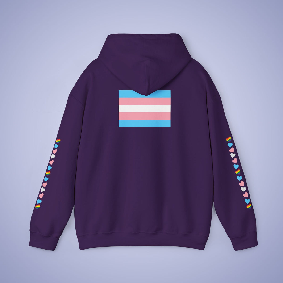 Trans Hearts Radiant Love Hoodie | Transexual Pride Month Hooded Sweatshirt
