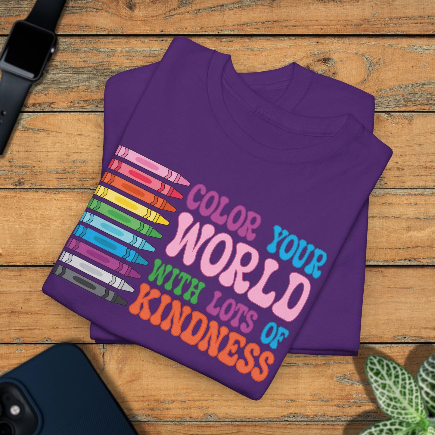 Colour Your World with Lots of Kindness Unity Day Teachers T Shirt Unisex