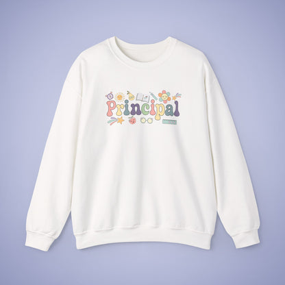 Principal Teacher Crewneck Sweatshirt Retro Unisex Back to School