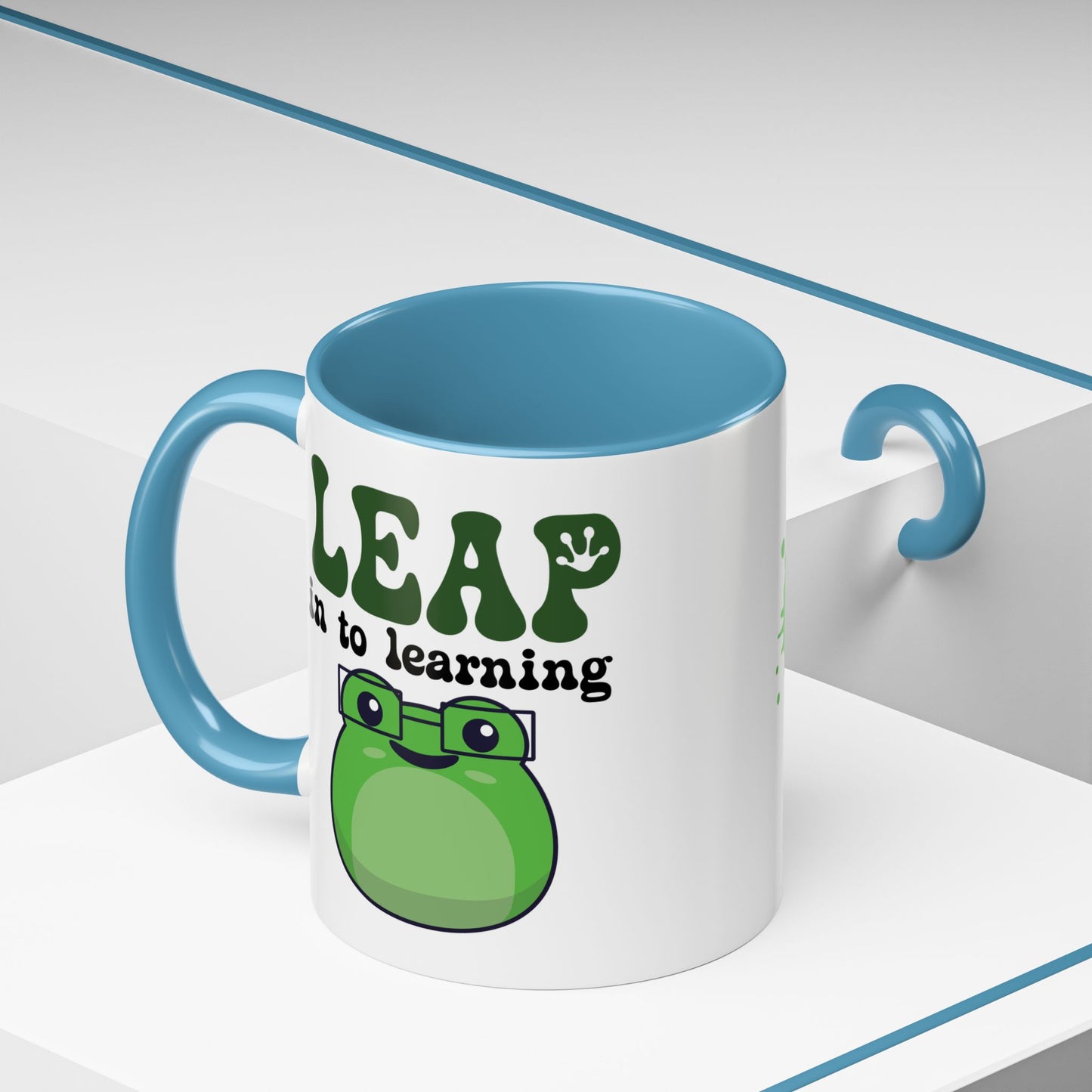 Leap into Learning Teacher Frog Lover Gift Coffee Mug Ceramic
