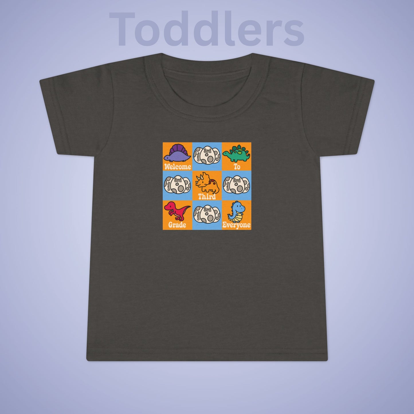 Third Grade Fun Dinosaurs Kids Cotton T Shirt Back To School Toddler