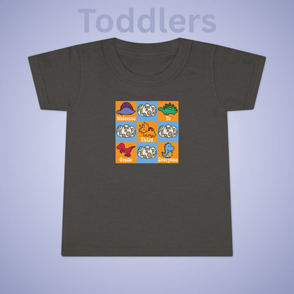Third Grade Fun Dinosaurs Kids Cotton T Shirt Back To School Toddler