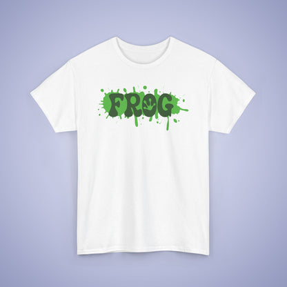 Paint Splatter Graphic Tee Frog Lover Word Art Gift Unisex T Shirt