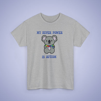 Koala Neurodiversity Graphic My Super Power is Autism Awareness Unisex T Shirt
