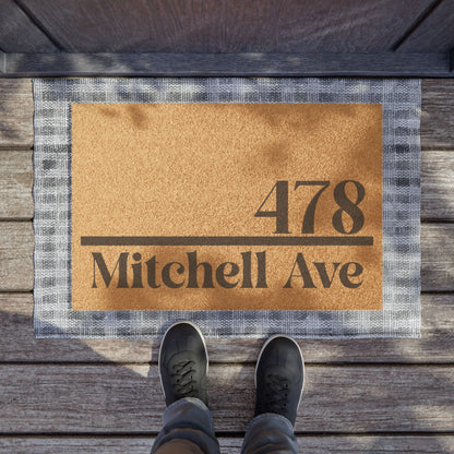 Address Made Obvious Personalized Door Mat