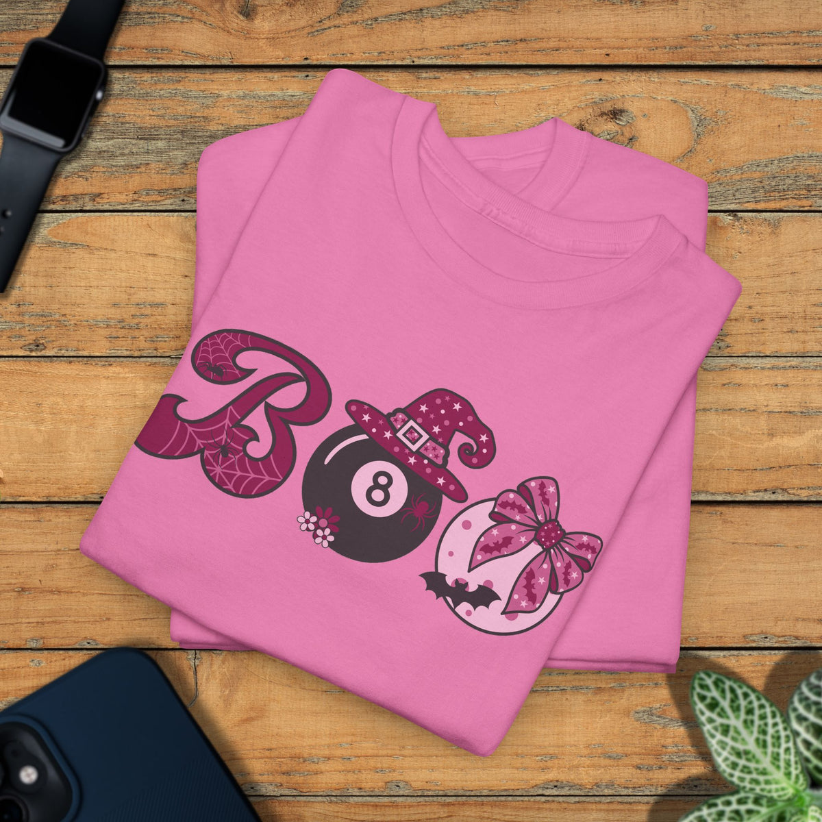 Snooker Pool BOO T-Shirt | Girly Coquette Halloween Design