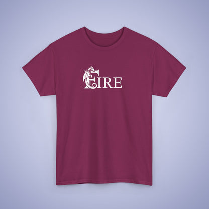 Fire Word Art Text Dragon Lover Unisex T Shirt