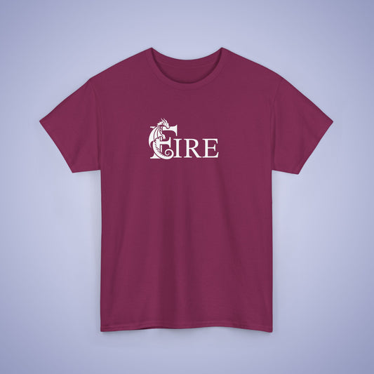 Fire Word Art Text Dragon Lover Unisex T Shirt