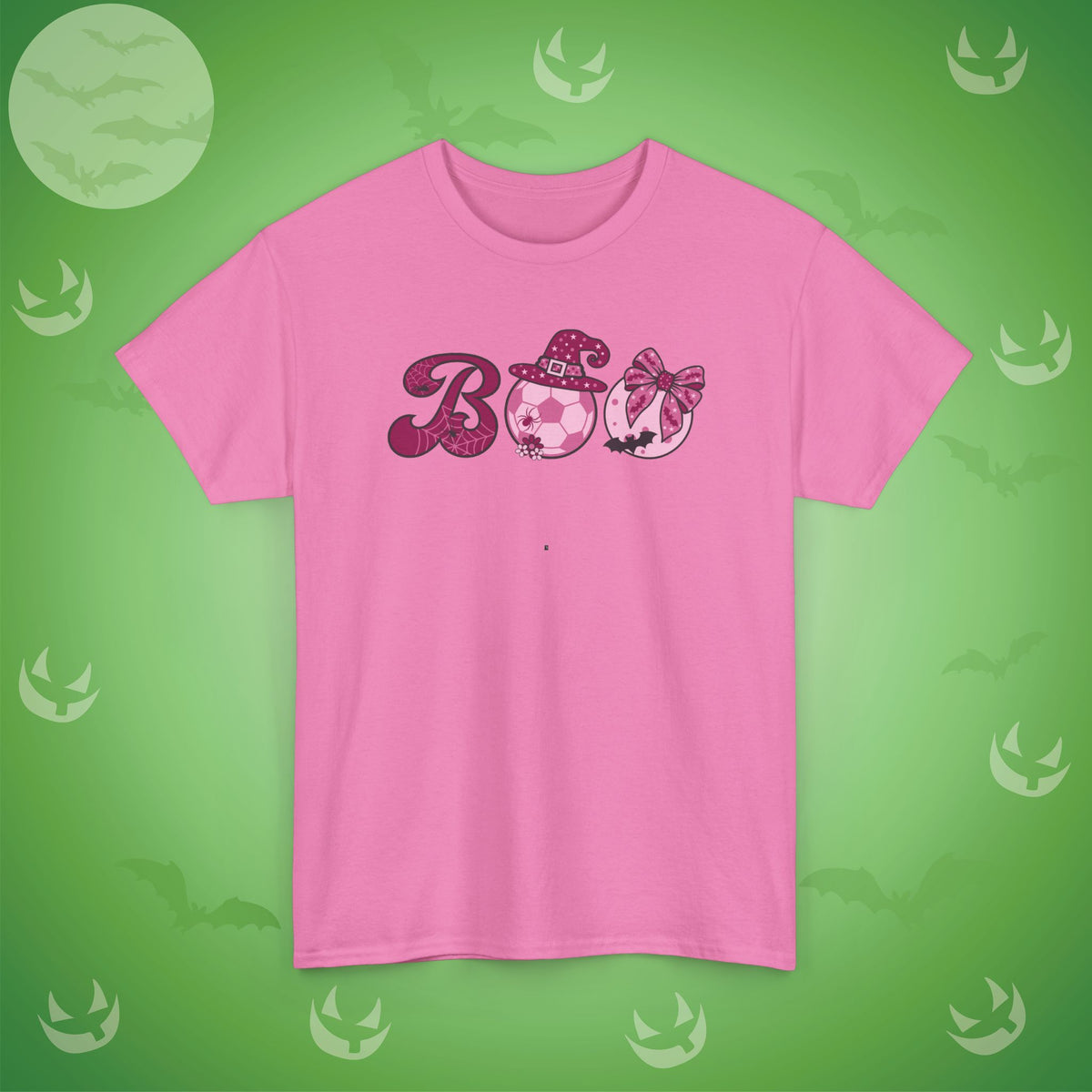 Soccer BOO T-Shirt | Girly Coquette Halloween Design
