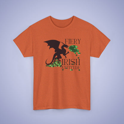 Fiery Irish Attitude Dragon Lover Unisex T Shirt