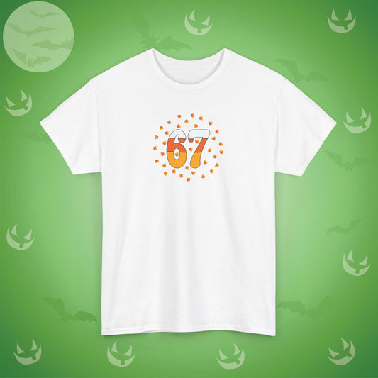 67 Candy Corn White Halloween Candy Unisex T Shirt