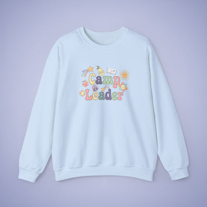 Camp Leader Teacher Crewneck Sweatshirt Retro Unisex Back to School