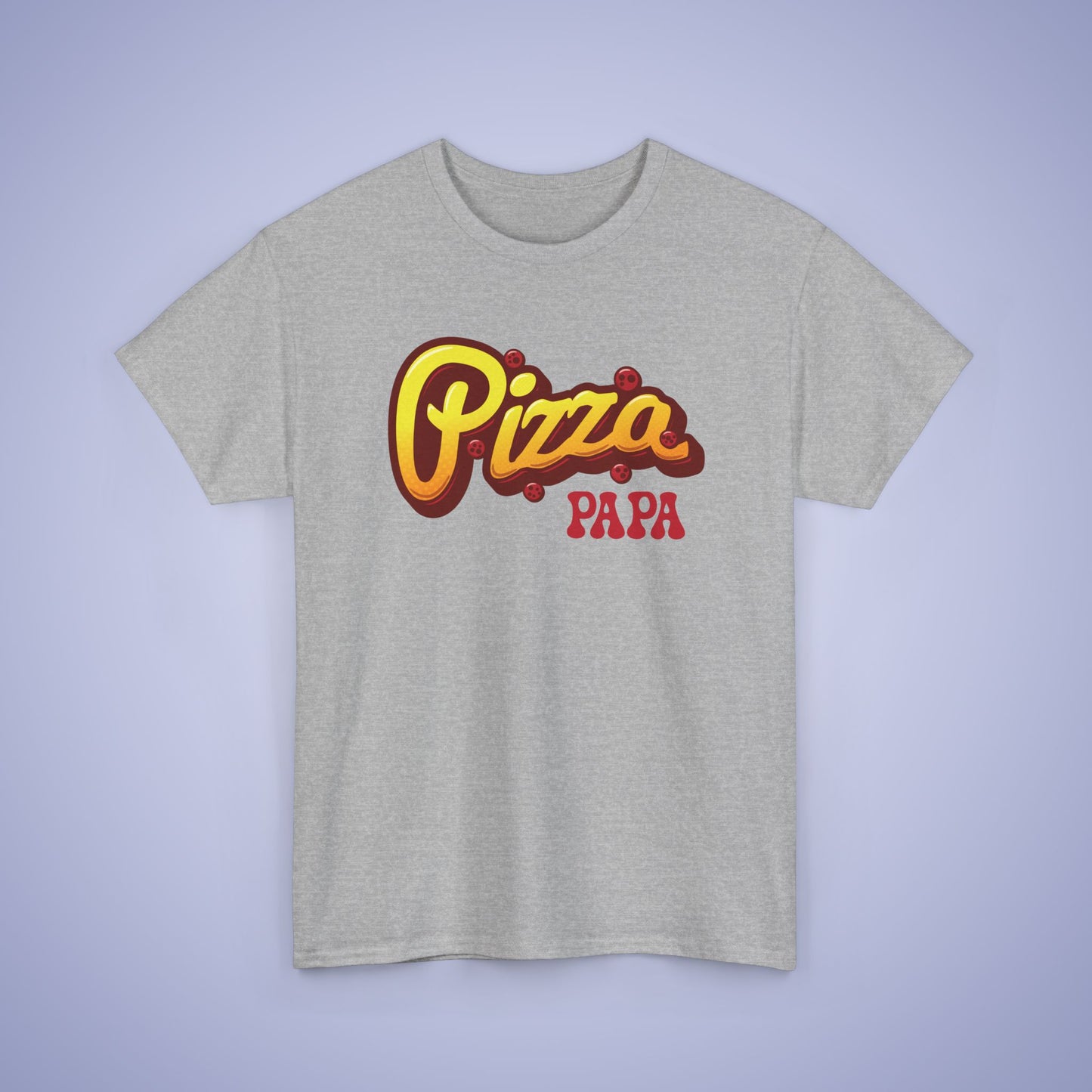 Pizza Papa Graphic Art Pepperoni Pizza Lover Funny Dad or Fathers T Shirt