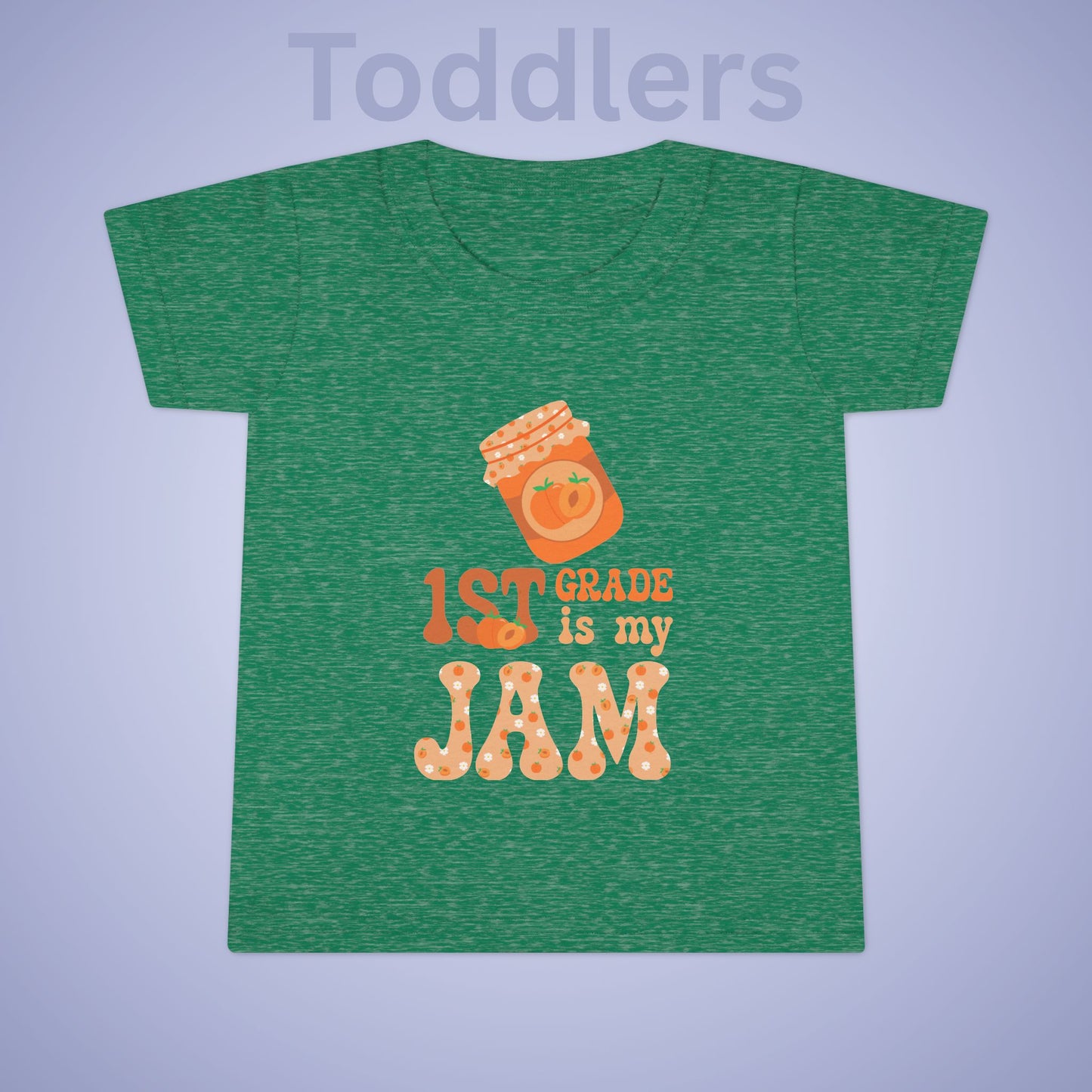 First Grade is my Jam Apricot Kids Cotton T Shirt Back To School Toddler