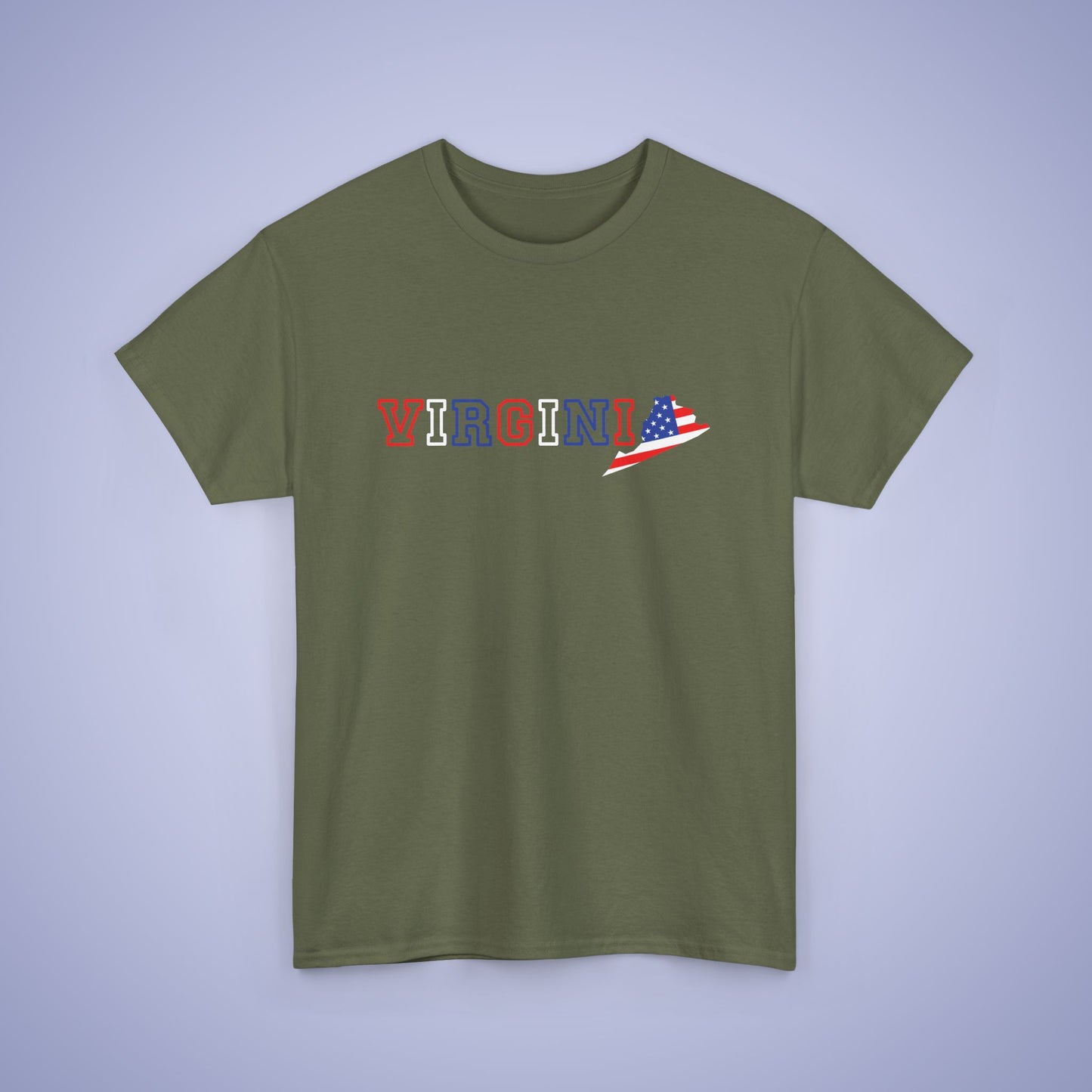 Virginia Map Text Art Proud American Unisex T Shirt