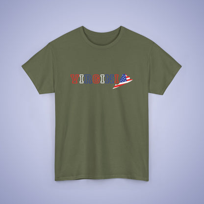 Virginia Map Text Art Proud American Unisex T Shirt