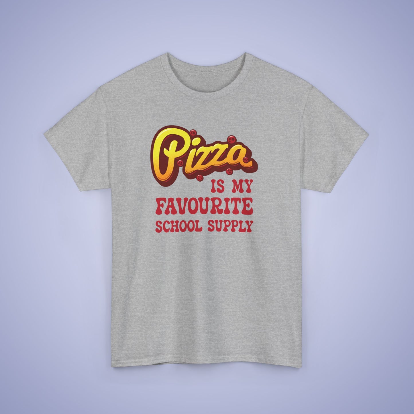 Pizza is my Favourite School Supply Graphic Art Pizza Lover Funny Teacher Unisex T Shirt