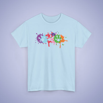 Paint Splatter Graphic Tee Frog Prints Lover Gift Unisex T Shirt