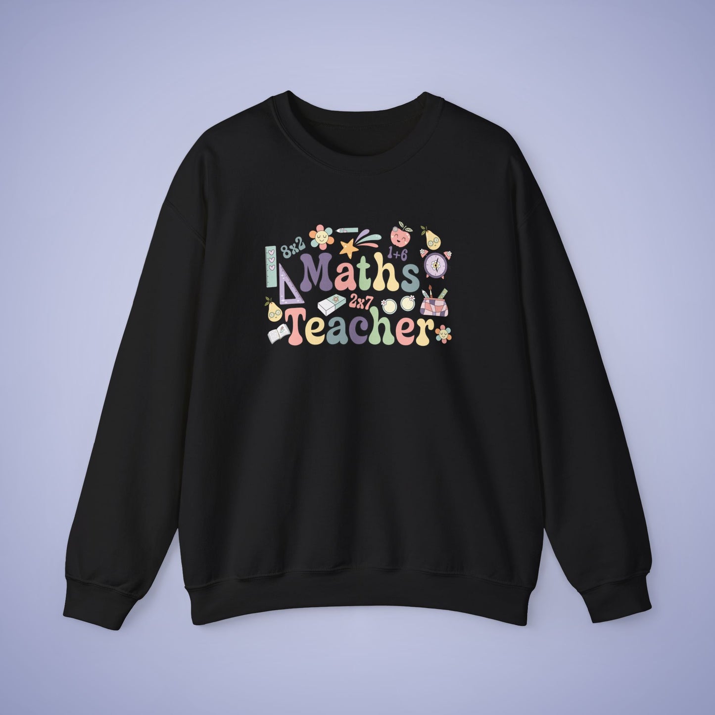 Maths Teacher Crewneck Sweatshirt Retro Unisex Back to School