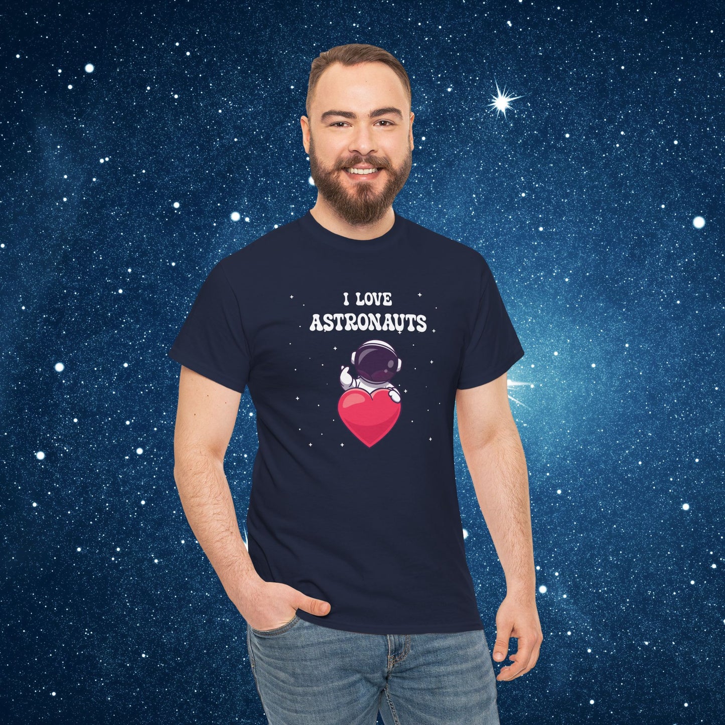 I Love Astronauts National Astronaut Day Unisex Graphic T Shirt