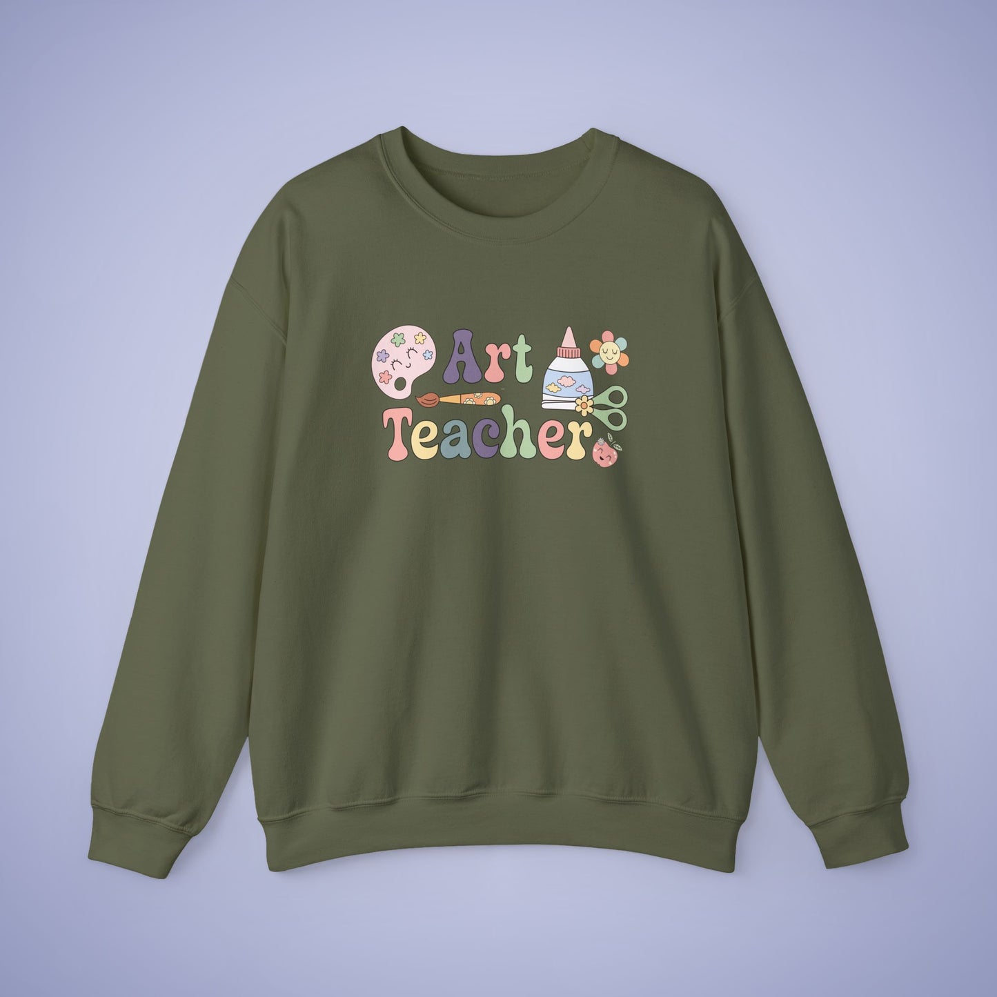 Art Teacher Crewneck Sweatshirt Retro Unisex Back to School