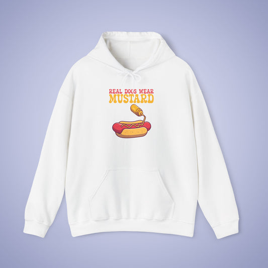 Real Dogs Wear Mustard Funny Hoodie Sweatshirt Unisex Light