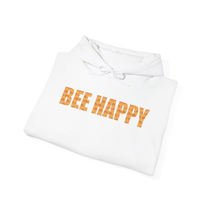 Bee Happy Sweet As Honey Honeycomb Word Art Design Hoodie Sweatshirt
